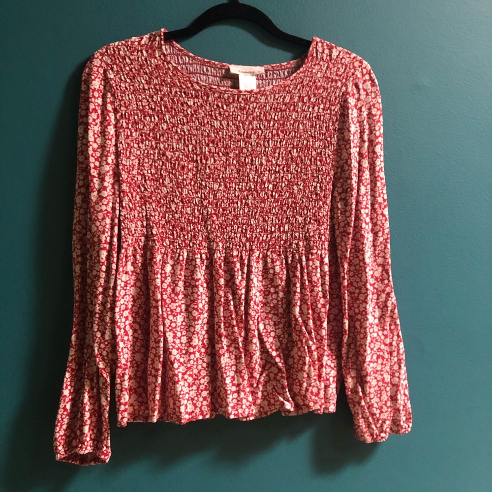 Urban Romantics Women’s Long Sleeve Smock Top Size M